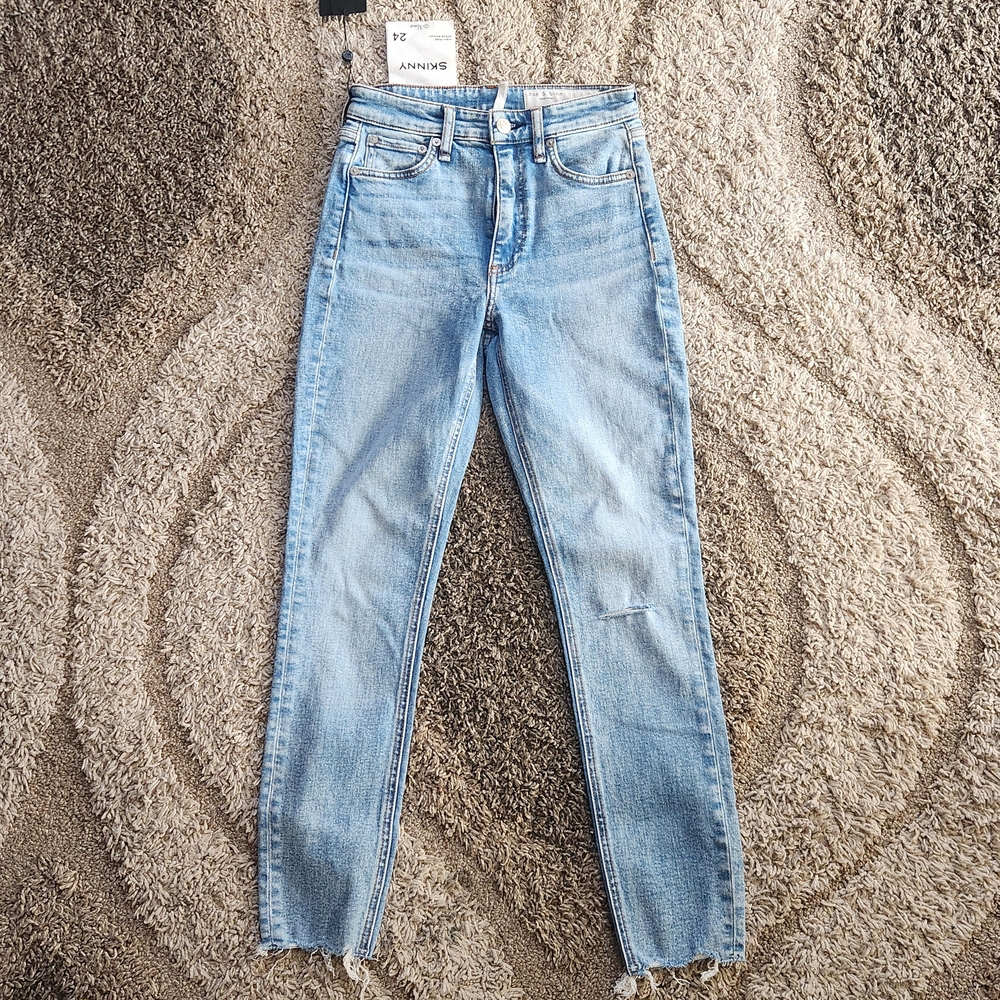 rag & bone Women's High Rise Jeans - Light Blue